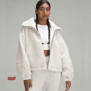 Lululemon Textured Fleece Cinchable Full Zip Jacket Size 8